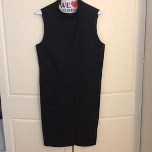 Chaiken black sleeveless shirt dress